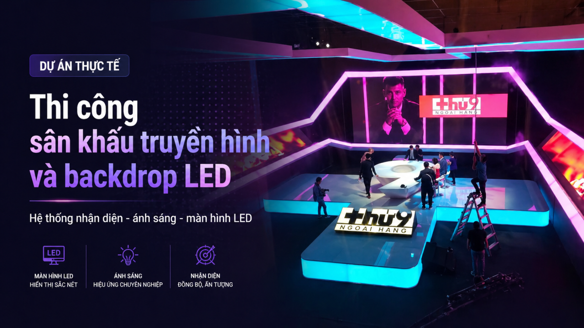 Thi công trang trí sân khấu LED cho chương trình truyền hình